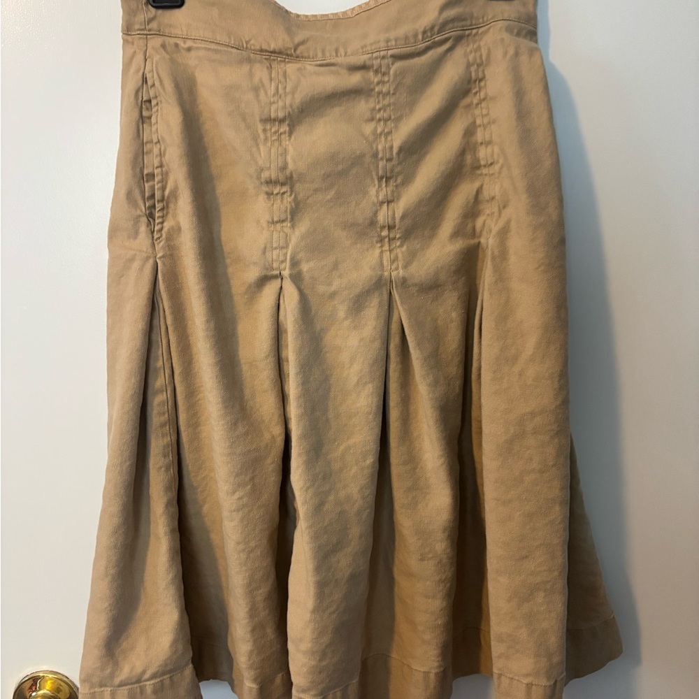 Maeve by Anthropologie Beige Cottagecore A-Line Skirt